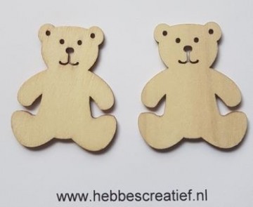 Beertjes van hout 48 x 41 cm