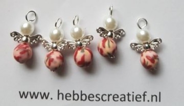 Engel roze rode bloemen