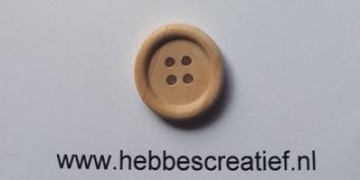 Houten knoop 2 cm