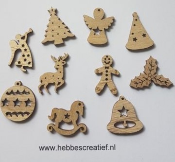 Kerst ornamentjes 10 stuks