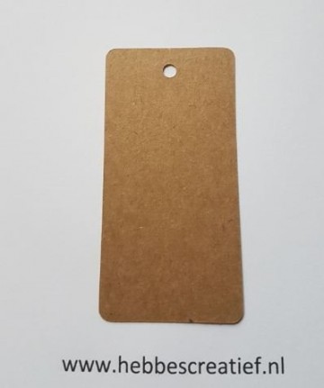 Kraft label 8 x 4 cm