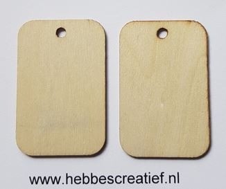Label van hout 34 x 51 cm