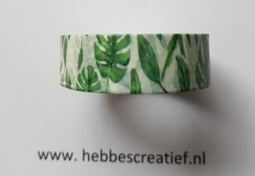 Maskingtape blaadjes groen
