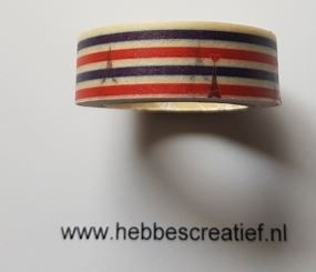 Maskingtape eiffeltoren blauw wit rood