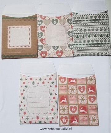 Papier karton 5 enveloppen achterkant