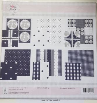 Papier vellen rosa dotje marine holland