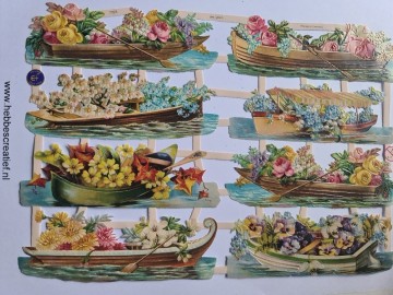 Poezieplaatjes bloemenbootjes 7325