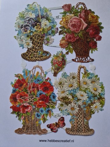 Poezieplaatjes bloemenmanden 7183
