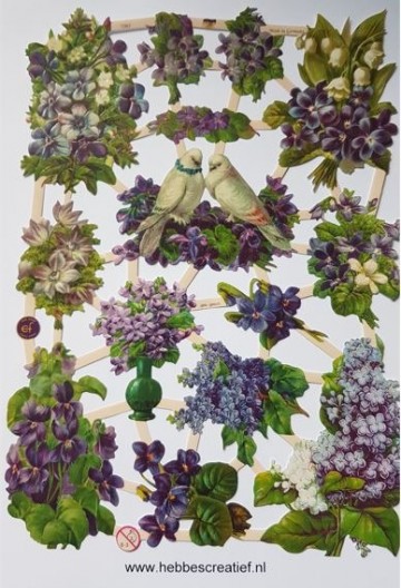 Poezieplaatjes lila bloemen 7367