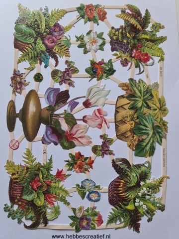 Poezieplaatjes varens met bloemen 7296