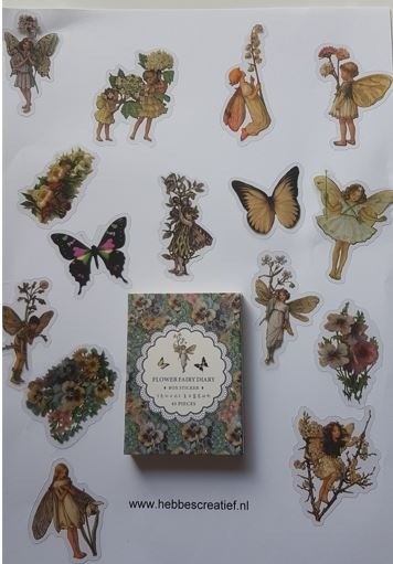 Sticker elfen wit mix