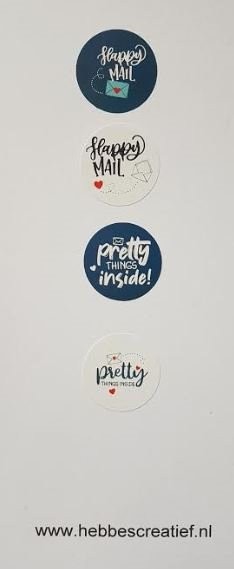 Sticker happy mail and things inside