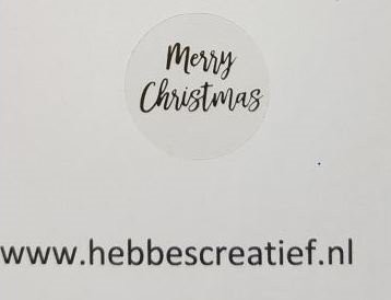 Sticker transparant merry christmas