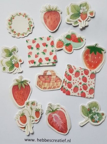 Stickers aardbei 1