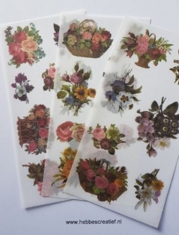 Stickers bloemen en boeketjes