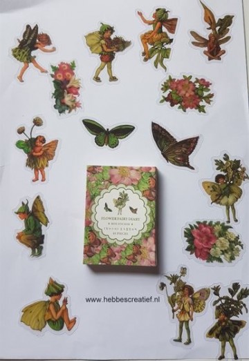 Stickers elfen groen roze 1