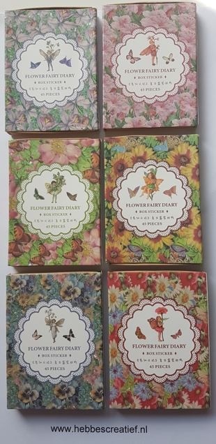 Stickers elfen vlinder bloem overzicht 6 doosjes