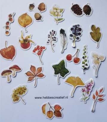 Stickers herfst vruchten