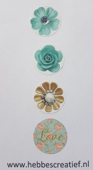 Stickers love bloemen