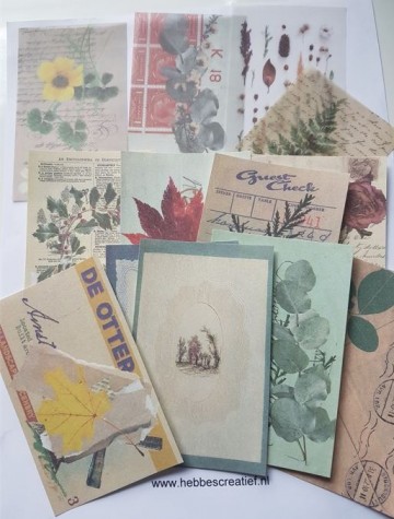 Stickers papier velletje bloemen 2