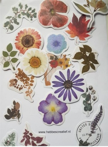Stickers papier velletje bloemen 3