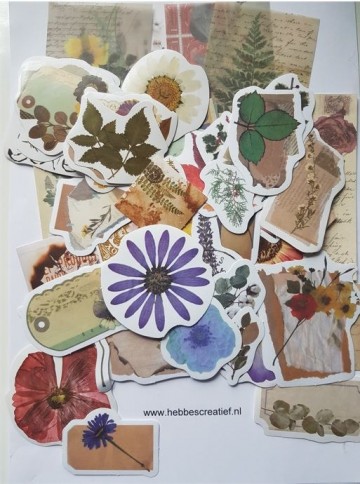 Stickers papier velletje bloemen