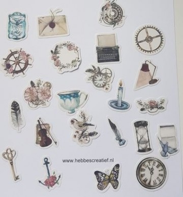 Stickers vintage tijd