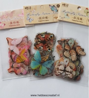 Stickers vlinders alle drie