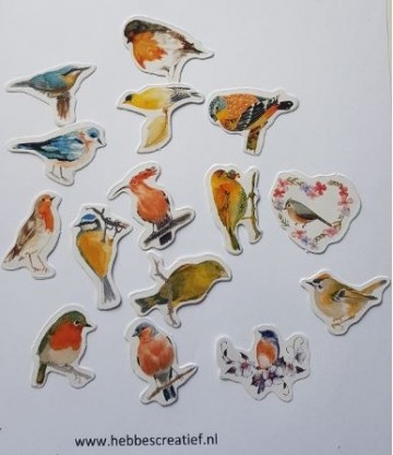 Stickers vogeltjes 45 stuks