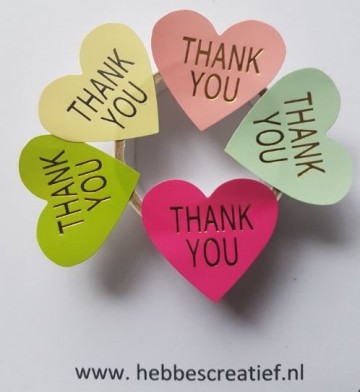 Thank you sticker hart