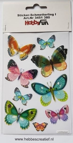 Vlinders 3d stickers 1