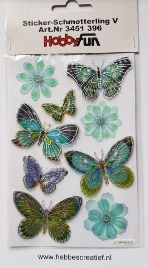 Vlinders 3d stickers 5